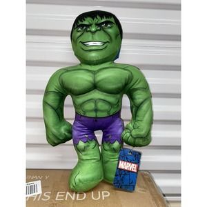 THANOS & HULK 2in1 Marvel Half Ems 18" Tall /Double Sided Plush Toy New W/Tags